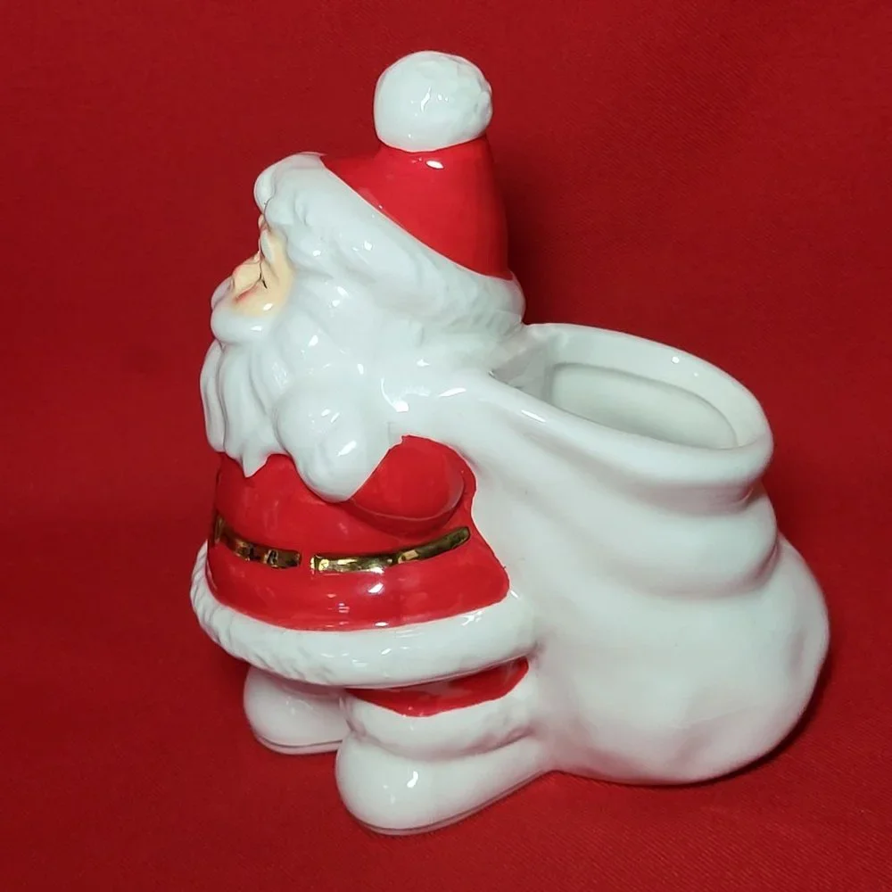 Vintage Christmas Santa Claus Figurine Statue Planter